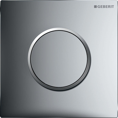 Geberit type 10 plaque de commande pour urinoir - pneumatique - bouton rond - chrome brillant/chrome mat