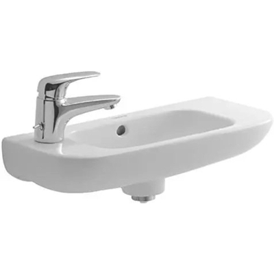 Duravit D Code lave-mains 50x22cm y compris trou de robinet à gauche blanc