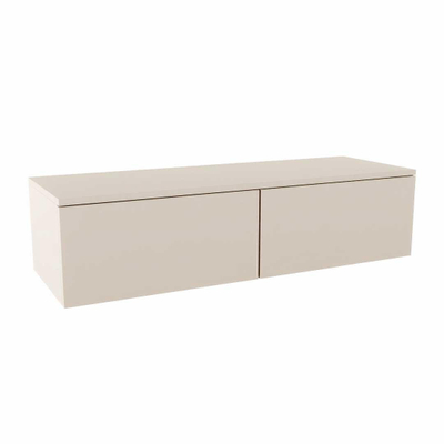MONDIAZ ALAN MODULE SMALL Meuble sous-lavabo - 120x41x30cm - 2 tiroirs - push to open - MDF - Lin mat