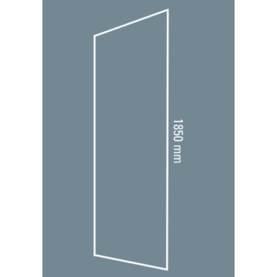 Plieger Class zijwand 3mm glas 86/90x185cm aluminium