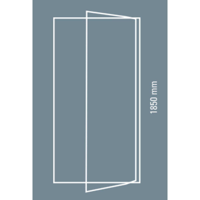 Plieger Class draaideur 3mm glas omkeerbaar 86/90x185cm aluminium