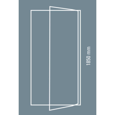 Plieger Class Porte pivotante verre 3 mm réversible 86/90x185cm profil aluminium