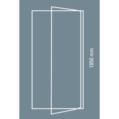 Plieger Class porte pivotante verre 3mm réversible 86/90x185cm aluminium