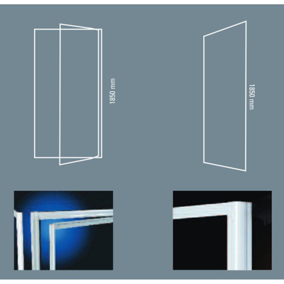 Plieger Class cabine de douche carrée avec porte battante verre 3mm 90x90cm aluminium
