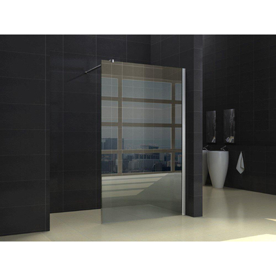 Wiesbaden Comfort Douche à l'italienne 600 x 2000 x 10 mm verre clair nano/chrome