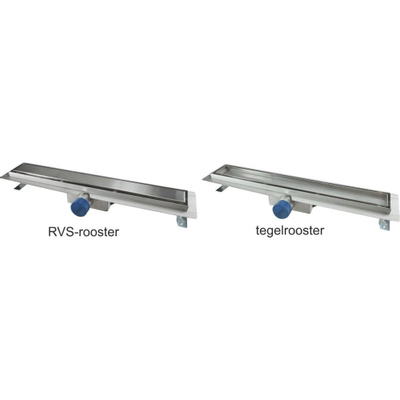 Wiesbaden Grille de carrelage pour caniveau de douche 100 x 7 cm en acier inoxydable