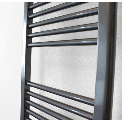 HR Badmeubelen Polo Designradiator - 60x8x118cm - middenaansluiting - 643 watt - graphit glossy OUTLETSTORE