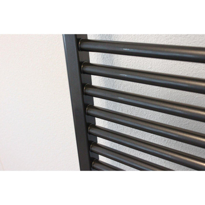 HR Badmeubelen Polo Designradiator - 40x8x118cm - middenaansluiting - 441 watt - graphit glossy OUTLETSTORE