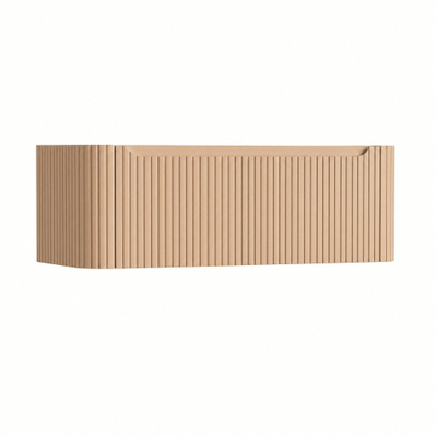 H&R Badmeubelen Juice Wastafelonderkast - 120x45x40cm - afgeronde hoeken - 3D-front - 1 lade - geïntegreerde greep - peach