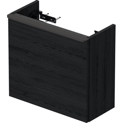 Duravit D-Neo wastafelonderkast 48.4x44x22.2cm Rechtsdraaiend 1 deur Eiken (zwart) Mat