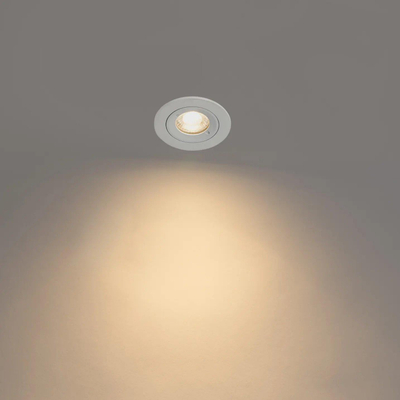 QAZQA Xena Spot encastré - 8x8cm - IP44 - rond - blanc mat