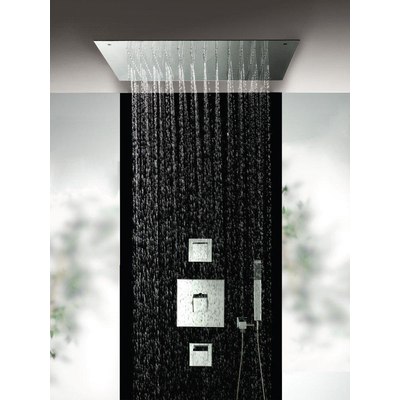 Hotbath Mate tête de douche carrée 30x30cm nickel brossé