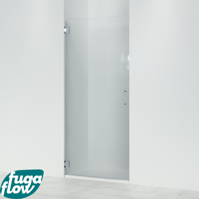 FugaFlow Efficiente Vetro Porte de douche - 90x200cm - sans profilé - verre de sécurité - anti-calcaire - chrome
