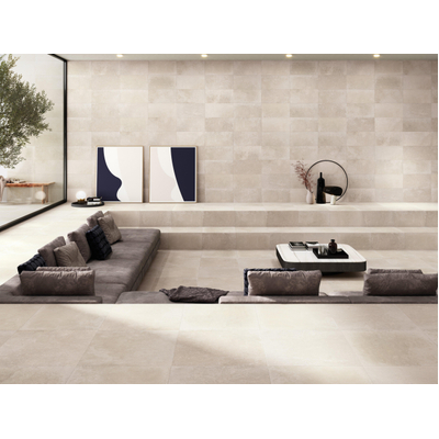 Cifre Ceramica MidTown wand- en vloertegel - 30x60cm - Betonlook - Cream mat (grijs)
