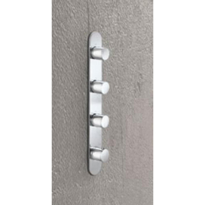Hotbath Buddy mitigeur thermostatique encastré avec 3 robinets d'arrêt nickel brossé