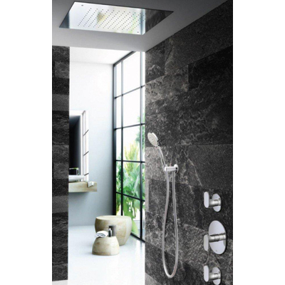 Hotbath Mate douche de tête encastrée carrée 50x50cm nickel brossé