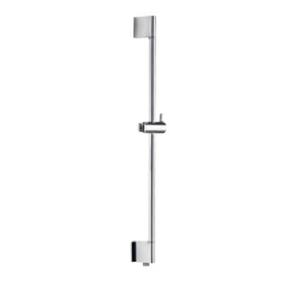 Hotbath Barre de douche coulissante - 90cm - entrée d'eau intégrée - rond - ABS - nickel brossé (inox)