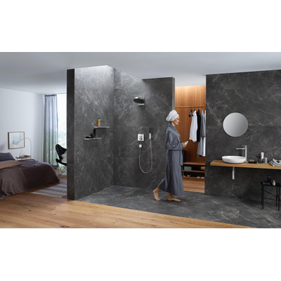 Hansgrohe Rainfinity tablette 500 50.2x8.4cm avec verre de sécurité chromé
