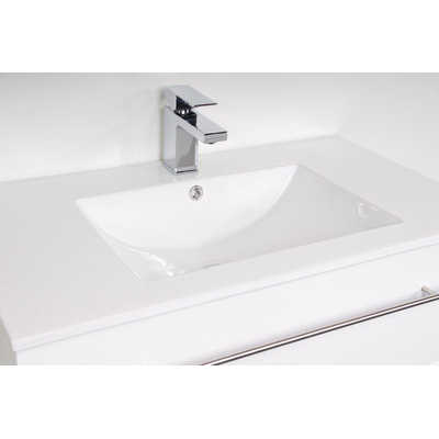 BRAUER Exclusive Line Kera Meuble salle de bain avec miroir 60cm 1 trou pour robinetterie Blanc