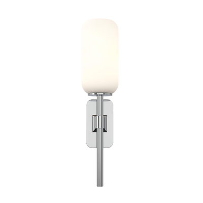Astro Tacoma Single Applique/Plafonnier - 230V - IP44 - cylindre - verre blanc - chrome