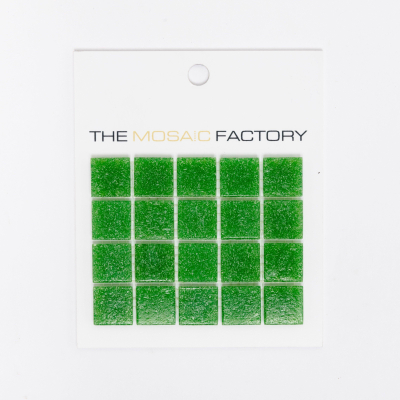 ÉCHANTILLON The Mosaic Factory Amsterdam carreau de mosaïque 2x2x0.4cm pour mur et sol pour intérieur et extérieur carré Verre Vert