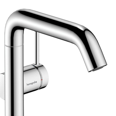 Hansgrohe Tecturis s Eengreeps wastafelkraan - 210 Fine - coolstart - met draaibare uitloop en PushOpen - afvoerplug - hoogglans chroom