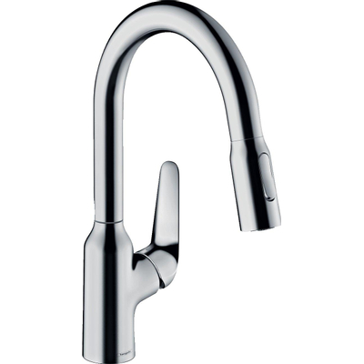 Hansgrohe Focus M42 mitigeur monocommande de cuisine 180 avec douchette extractible, chromé