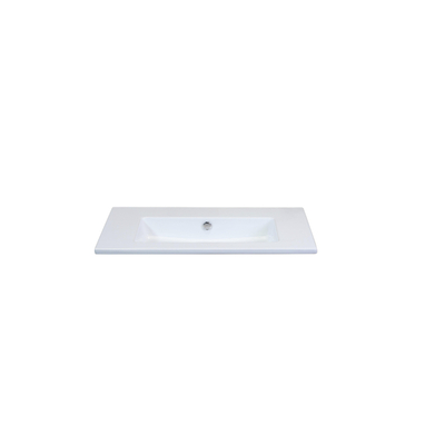 HR badmeubelen Gala Lavabo - 81x46x2cm - 0 trous de robinet - céramique blanche