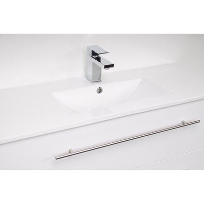 BRAUER Smallline meuble 80cm Blanc céramique 1 trou pour robinetterie