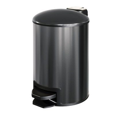 BRAUER Poubelle à pédale - 3L - gunmetal brossé
