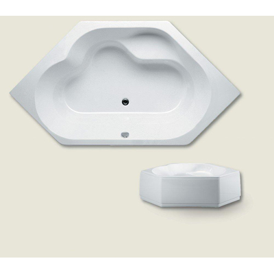 RIHO Winnipeg baignoire d'angle 145x145cm Blanc brillant