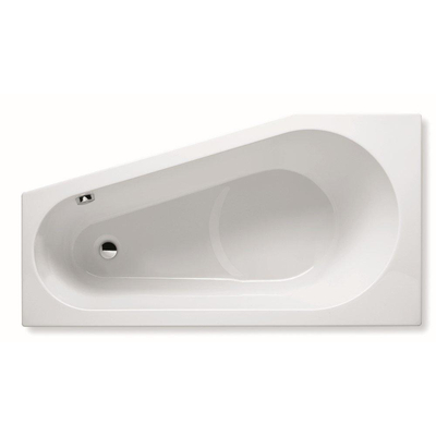 RIHO Delta baignoire standard 150x80cm installation en angle gauche sans pieds Blanc brillant