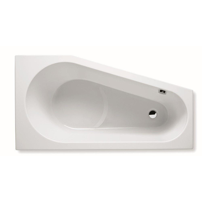 RIHO Delta standaard bad 150x80cm Hoekopstelling Rechts excl. poten Wit glans - licht beschadigd - OUTLET UDEN