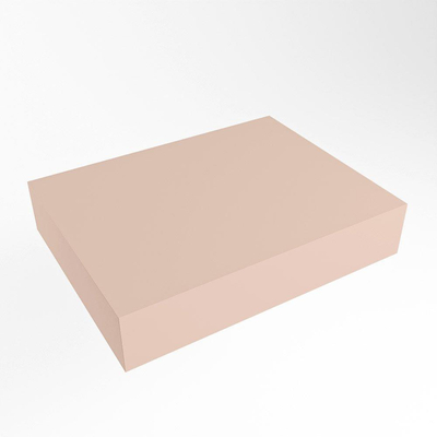 Mondiaz TOP 46 Topblad - 40x41x12cm - geschikt voor afdekplaat - Solid surface - Rosee