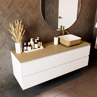 Mondiaz TOP 51 Topblad - 150x51x0.9cm - geschikt voor afdekplaat - Solid surface - Oro