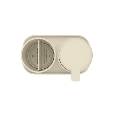 Brabantia ReNew Accessoires de salle de bains - set de 3 - Distributeur de savon - Porte-brosse à dents - Coupelle - beige doux