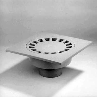 Dyka ABS siphon de sol avec grille 15x15cm type 2 avec sortie verticale 50mm