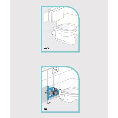 ABU coude de décalage / coude d''étage pour le pontage entre cuvette de WC au sol et réservoir encastré 50 mm