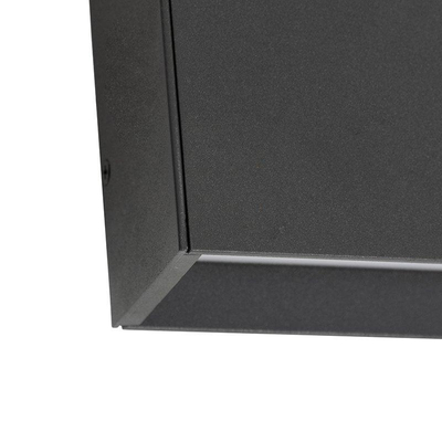 QAZQA Spector Wandlamp - 2 lamp - 21cm - IP54 - Rechthoek - Donkergrijs