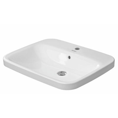 Duravit Durastyle Lavabo à encastrer 61.5x49.5cm avec trop plein avec trou pour robinetterie blanc