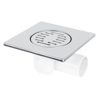 Differnz Basic Siphon de douche Siphon de douche sortie latérale mat 15 x 15 cm