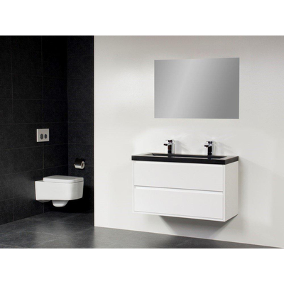 Saniclass New Future XXS Corestone13 Meuble salle de bain 100cm avec miroir Blanc