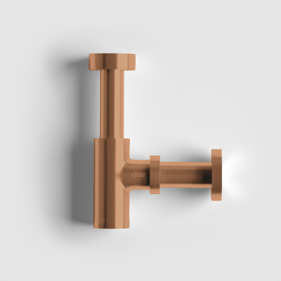 Clou Mini Suk siphon de lavabo bronze brossé PVD pour petits lavabos
