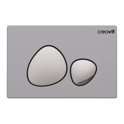 Creavit Plaque de commande - boutons de forme organique - gris mat