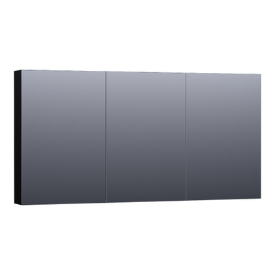 Saniclass Plain Armoire de toilette 139x70x15cm Noir mat