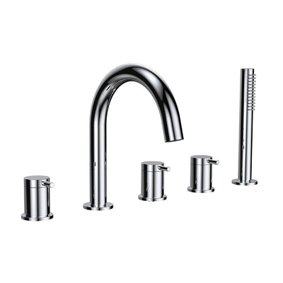 Wiesbaden Caral ensemble de robinetterie de bord de baignoire 5 trous chrome