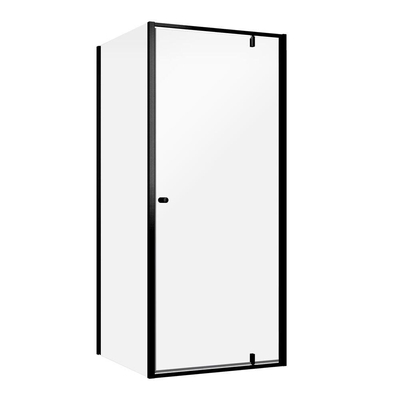 Sealskin Contour cabine de douche - 90x90x200cm - 6 mm - verre de sécurité transparent - noir mat