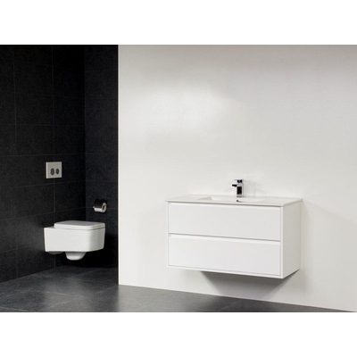 BRAUER Adore meuble de salle de bains 80cm blanc haute brillance sans miroir
