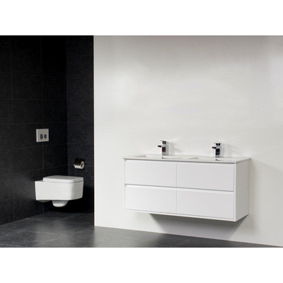 Saniclass New Future Meubles salle de bain 120cm sans miroir Blanc brillant