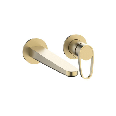 Crosswater Lazo Wastafelkraan - inbouw - gecoat messing geborsteld (goud)